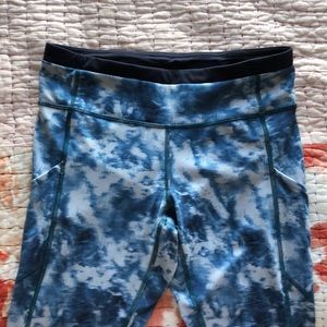 COPY - blue tie dye fast & free leggings